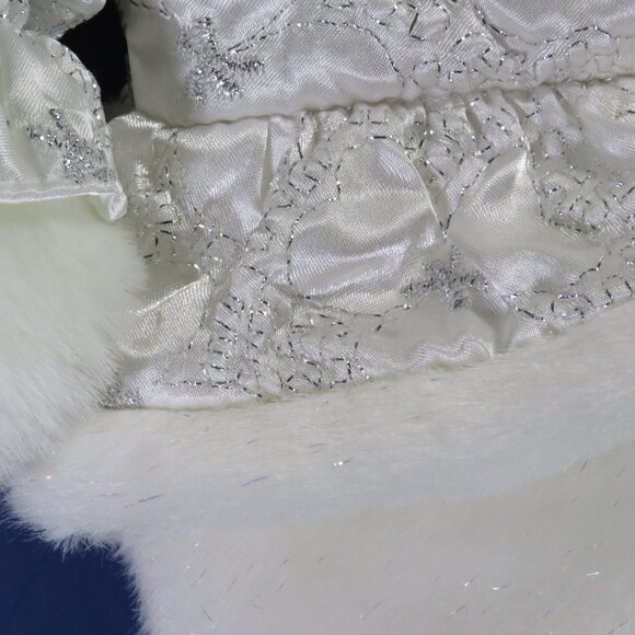 Plush Teddy Bear Stocking White & Silver - Picture 7 of 13